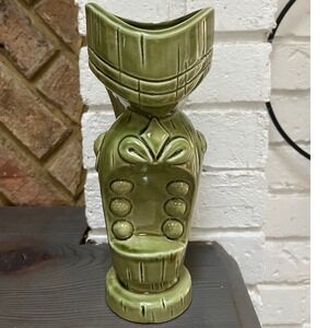 Barconic Ceramic Big Mouth Green Tiki 20oz Mug Cup Hawaiian Luau